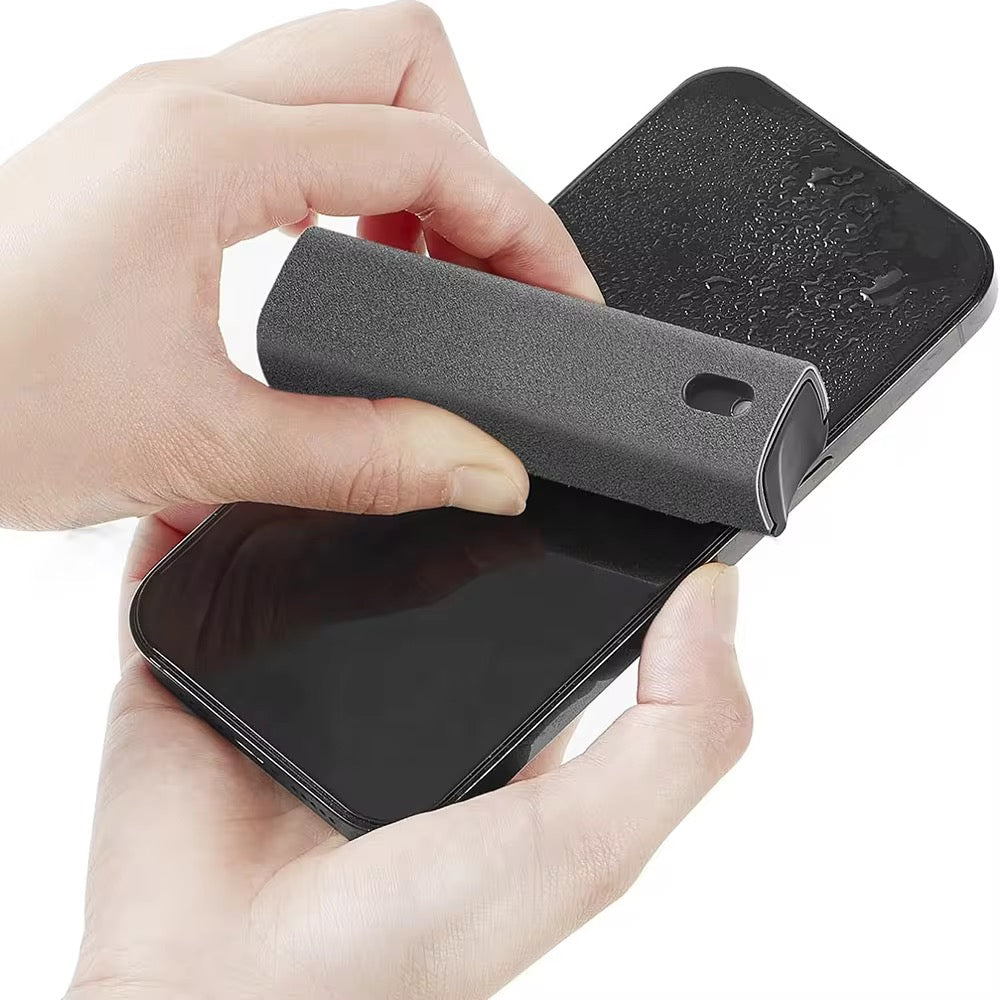 2-in-1 Screen Cleaning Spray with Built-in Microfiber Cloth – Portable Dust & Fingerprint Remover