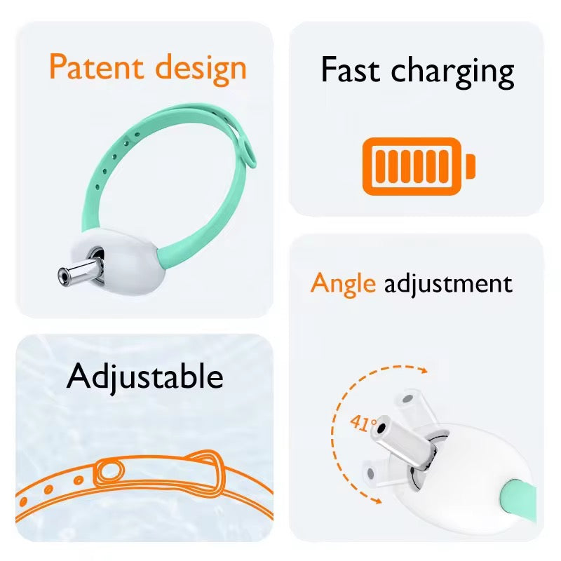 Rechargeable Cat Collar Laser Toy – Hands-Free Interactive Pet Exercise
