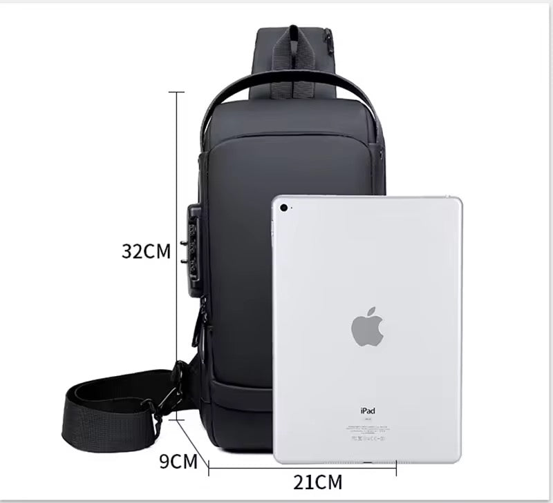 Smart Anti-Theft Sling Bag with USB Charging – Sleek, Secure & Travel-Ready