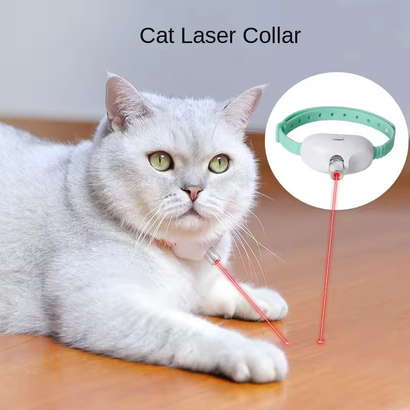 Rechargeable Cat Collar Laser Toy – Hands-Free Interactive Pet Exercise