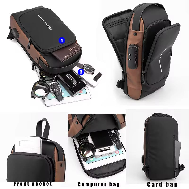 Smart Anti-Theft Sling Bag with USB Charging – Sleek, Secure & Travel-Ready