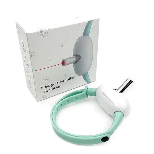 Rechargeable Cat Collar Laser Toy – Hands-Free Interactive Pet Exercise
