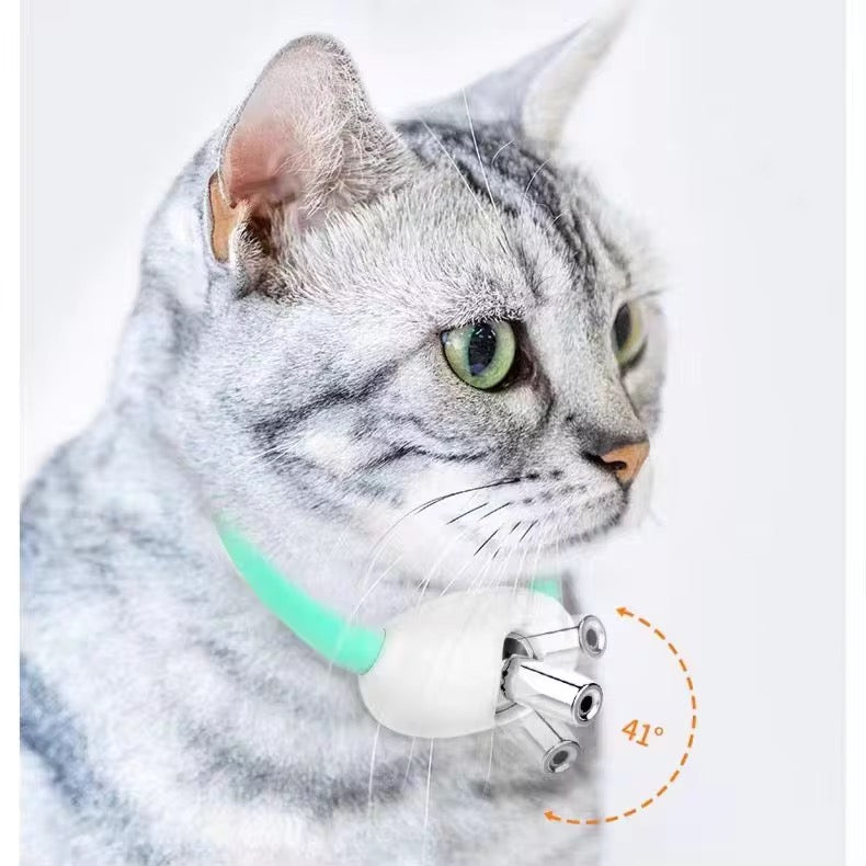 Rechargeable Cat Collar Laser Toy – Hands-Free Interactive Pet Exercise