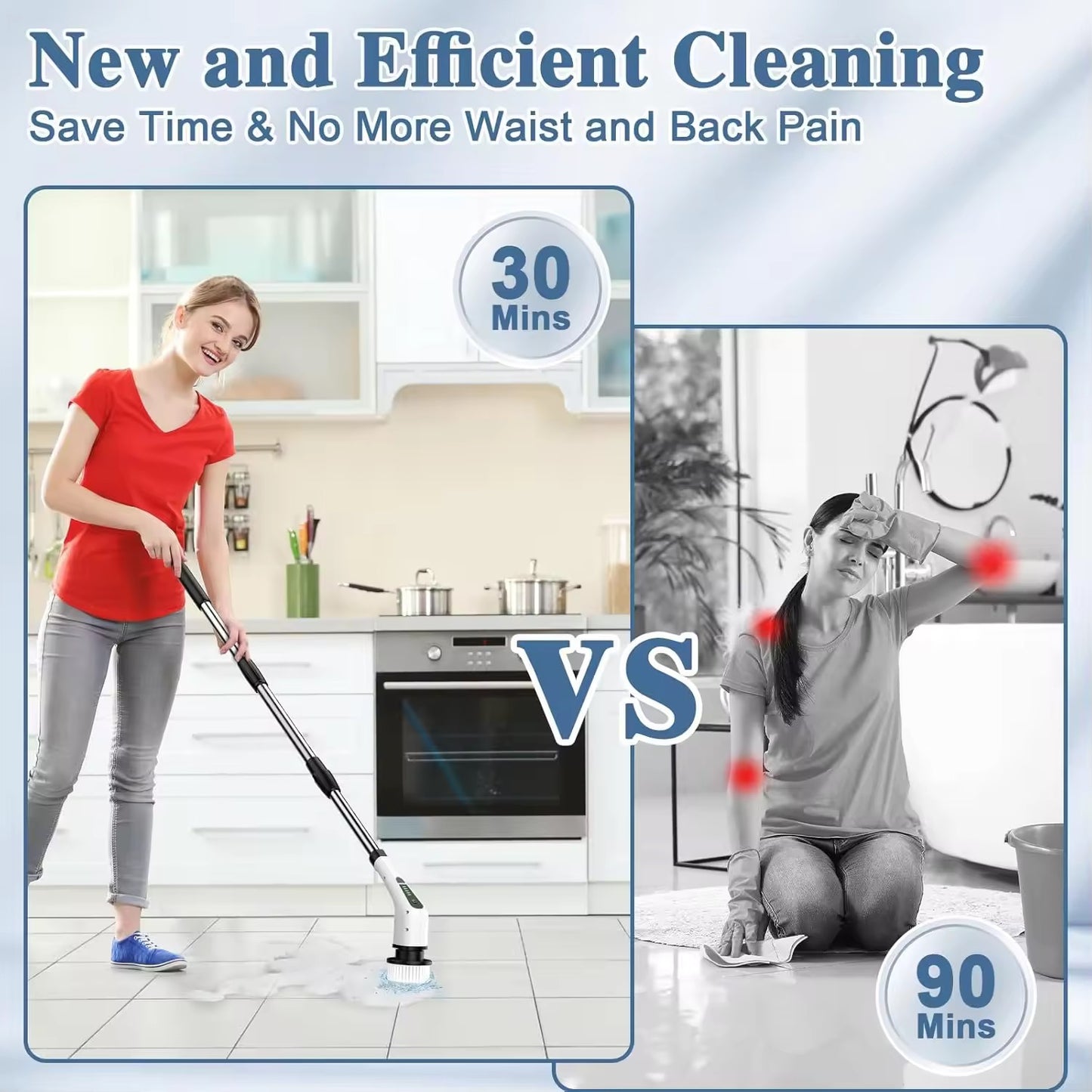 9-in-1 Electric Cleaning Brush – Powerful All-in-One Scrubber for Every Surface