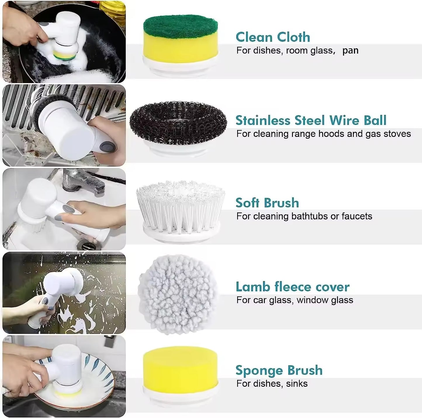 5-in-1 Multi-Purpose Cleaning Brush – One Tool, Every Corner!