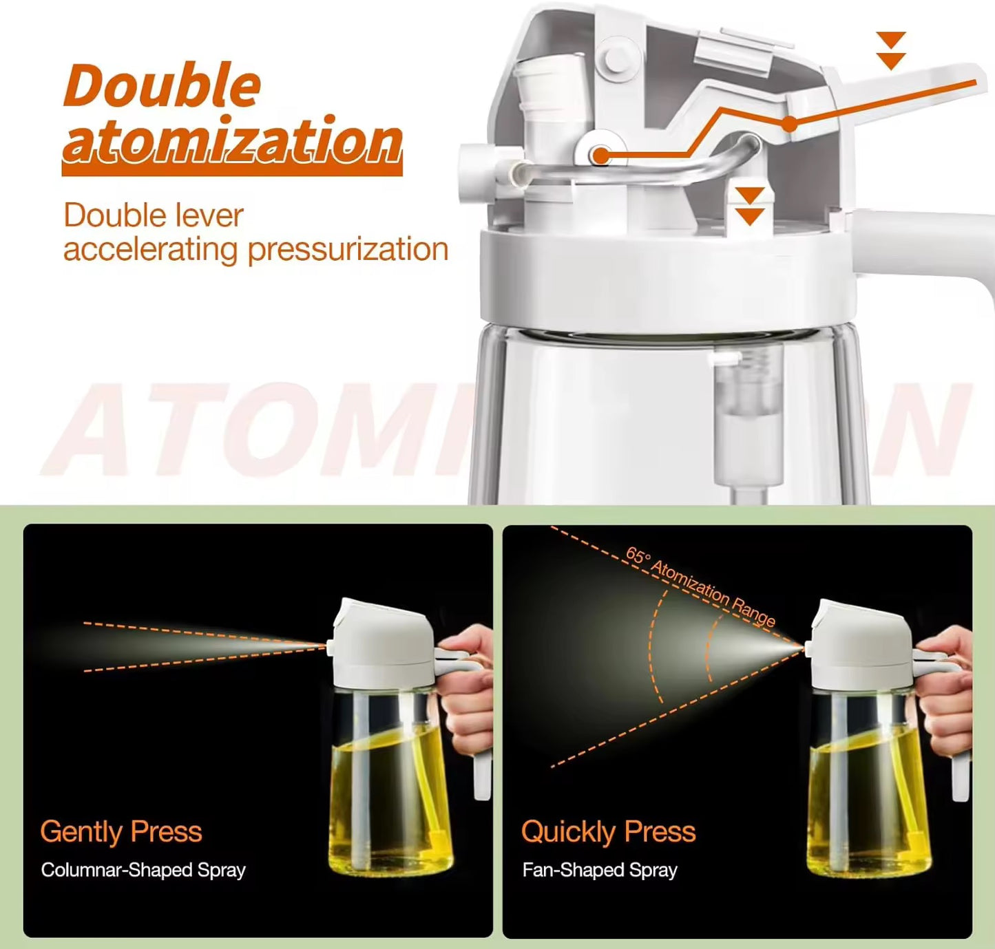 2-in-1 Oil & Vinegar Dispenser – Precision Pour & Spray Bottle for Cooking