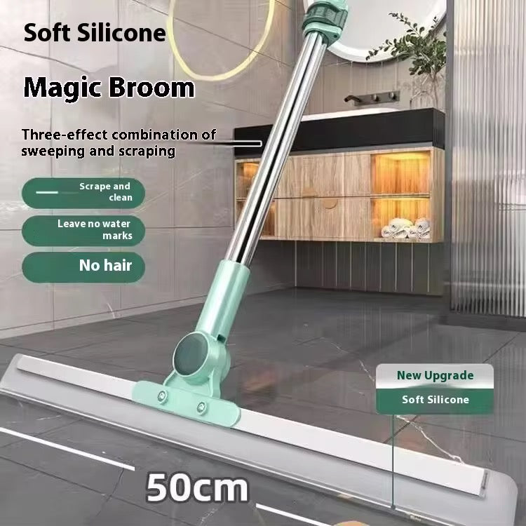 2-in-1 Silicone Floor Squeegee Mop – No Hair, No Dirt, Just Clean Floors!