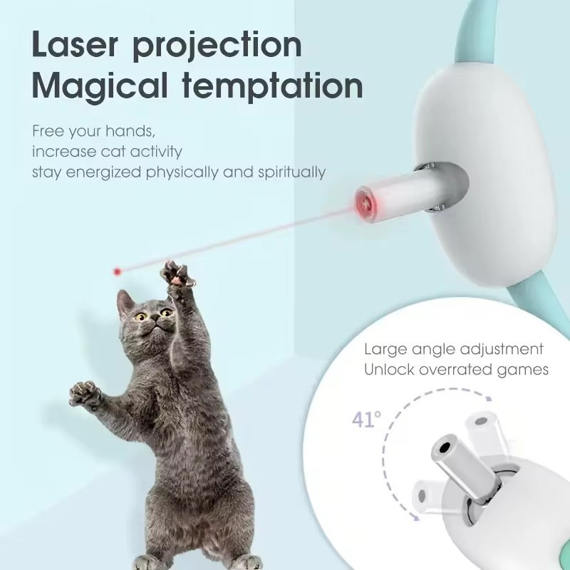 Rechargeable Cat Collar Laser Toy – Hands-Free Interactive Pet Exercise