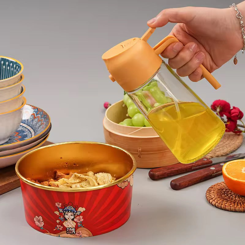 2-in-1 Oil & Vinegar Dispenser – Precision Pour & Spray Bottle for Cooking